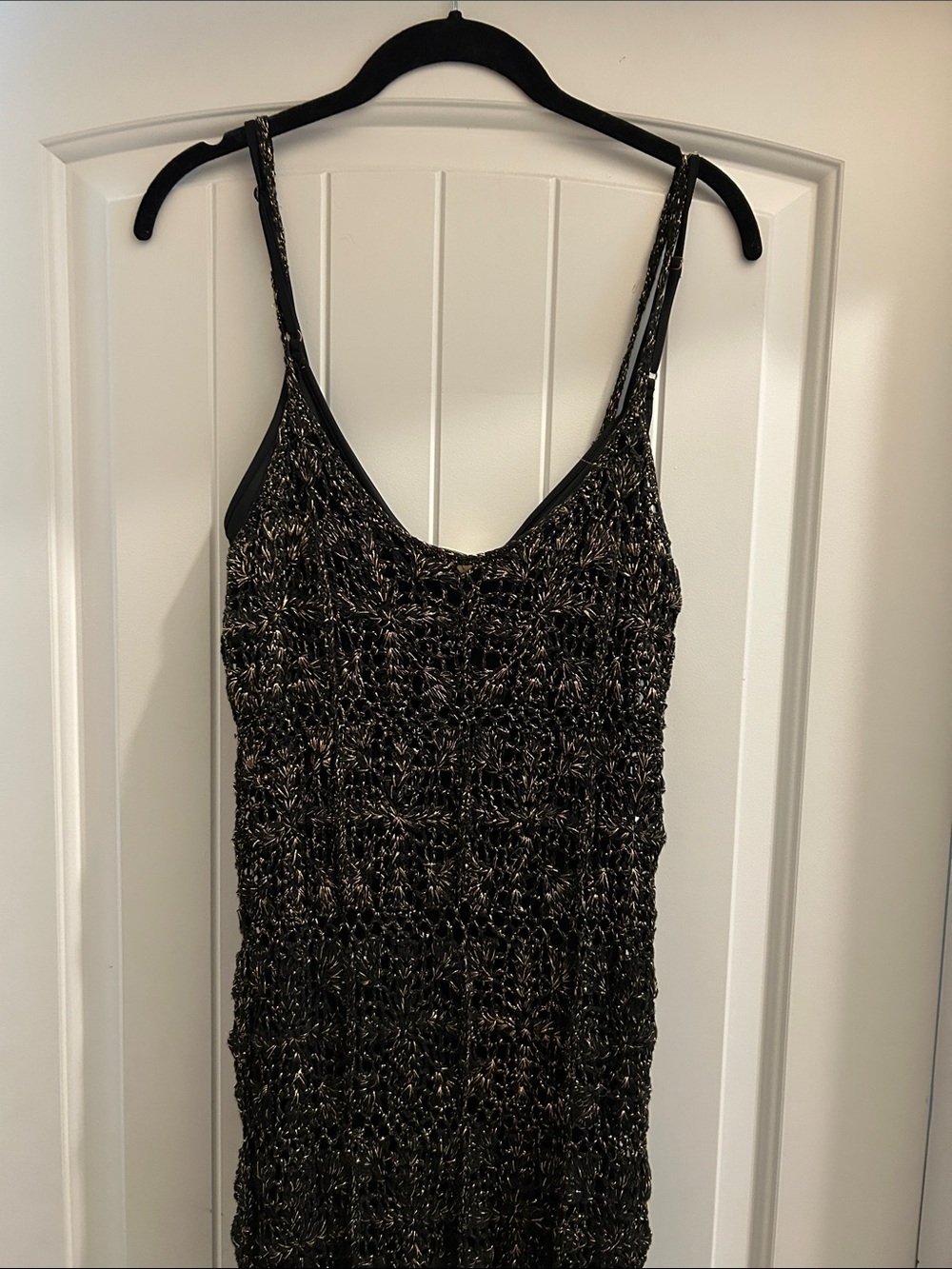 🌼CU Gold and Black Crochet Maxi Dress - Picture 13 of 14